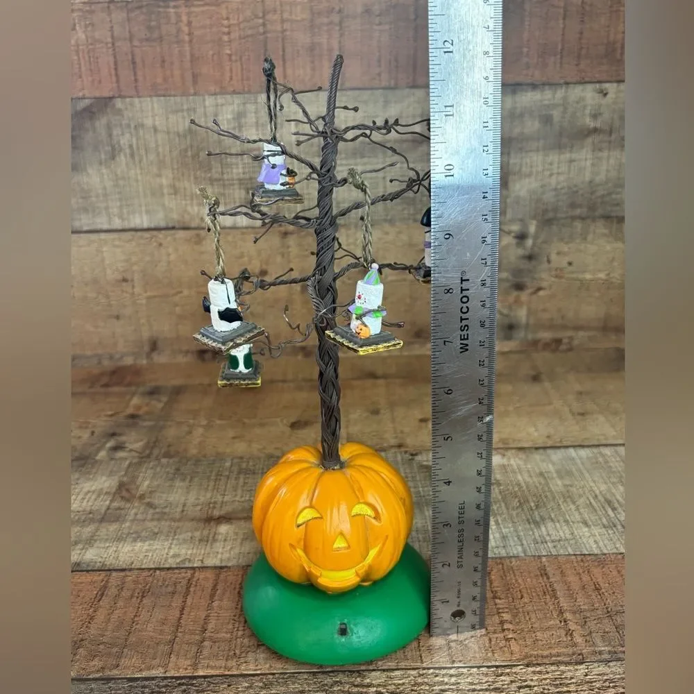S'mores Halloween Pumpkin Tree 5 Miniature Ornaments JC Penney **Sound Works!